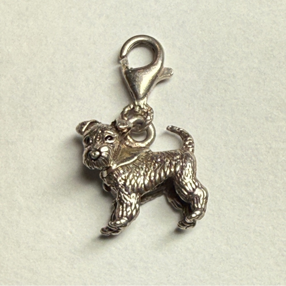 Thomas Sabo Sterling Silver 3D Terrier Dog Charm with Lobster Clasp